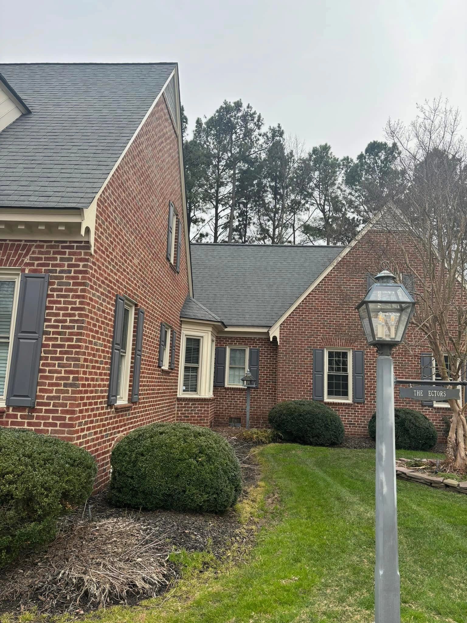 Roof washing photo from Ector Pressure Washing